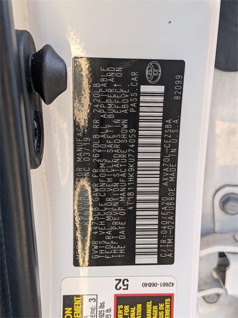 2019 Toyota CAMRY SE