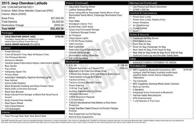 2015 Jeep Cherokee Latitude