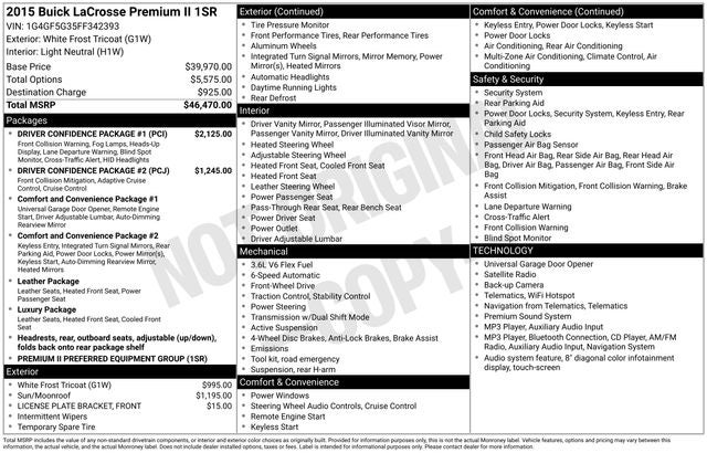 2015 Buick LaCrosse Premium II Group