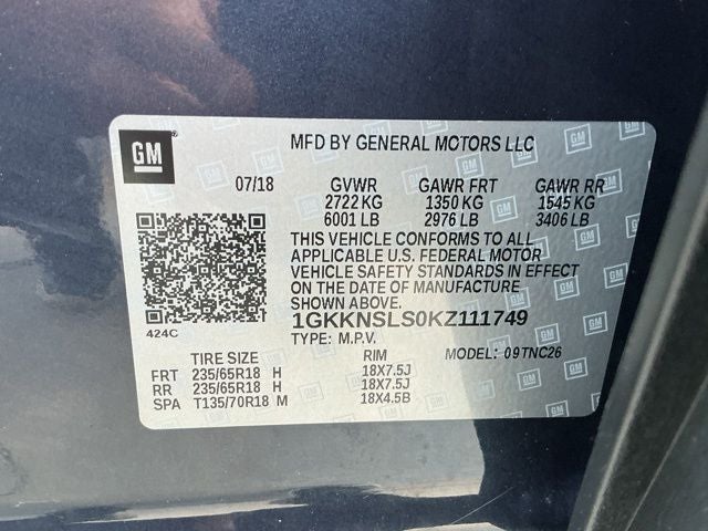 2019 GMC Acadia SLE-2
