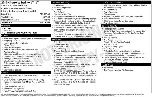 2010 Chevrolet Equinox LT 1LT