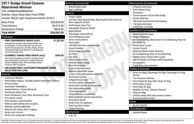 2011 Dodge Grand Caravan Mainstreet