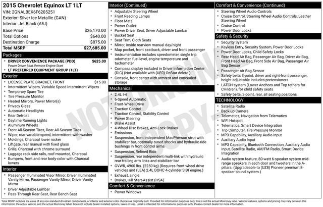 2015 Chevrolet Equinox LT 1LT