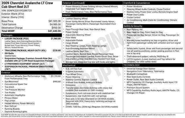 2009 Chevrolet Avalanche 1500 LT