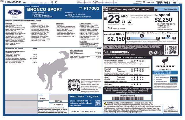 2026 Ford Bronco Sport Badlands