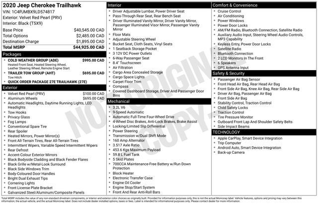 2020 Jeep Cherokee Trailhawk