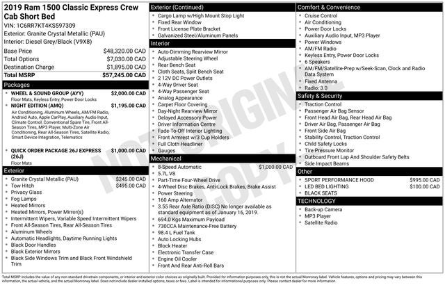 2019 RAM 1500 Classic Express