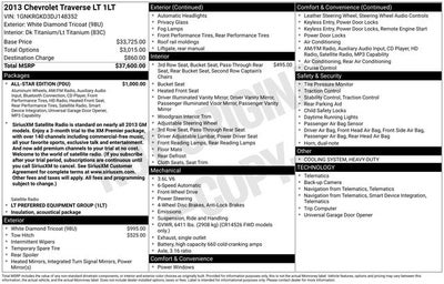 2013 Chevrolet Traverse LT 1LT