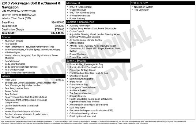 2013 Volkswagen Golf R