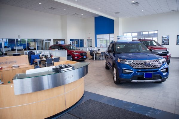 Interior shot of the showroom in a dealership