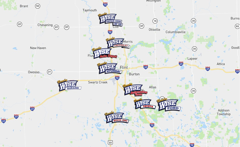 Randy Wise Ford, Inc. locations map